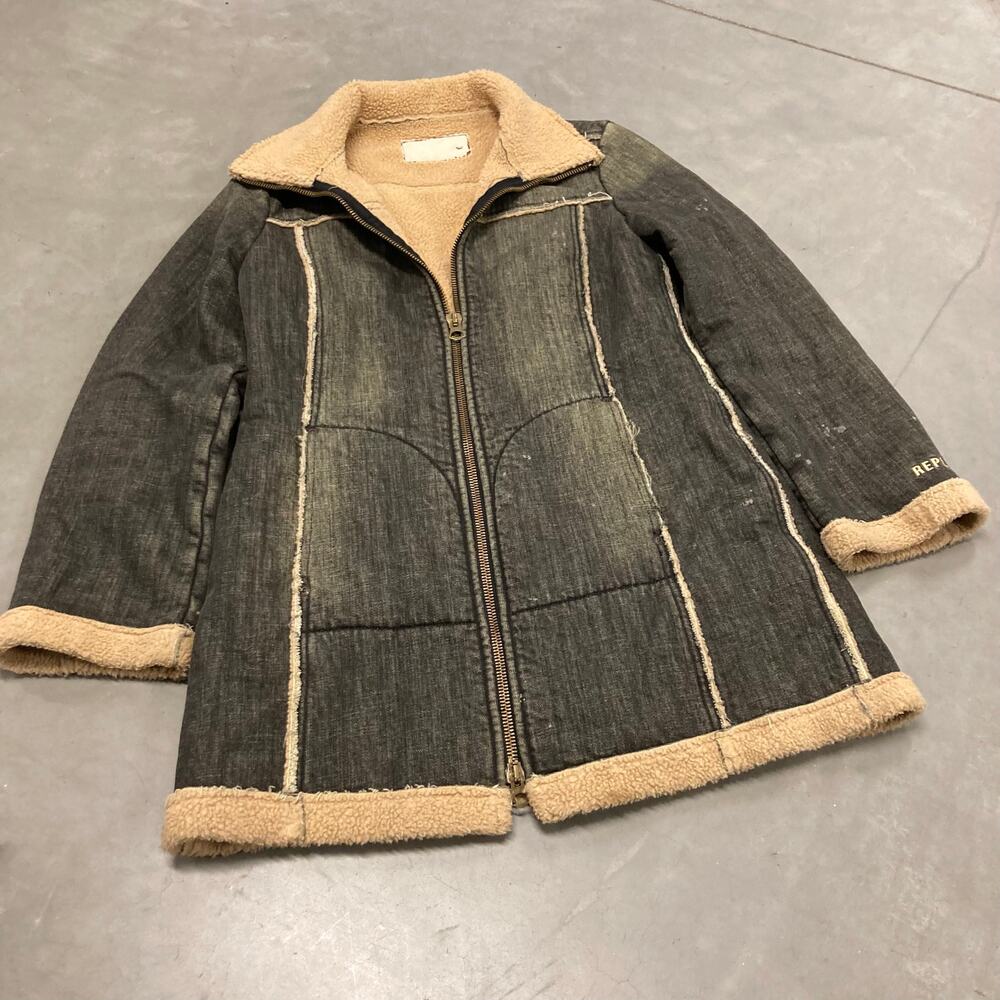 y2k Sherpa lined avant guard jacket